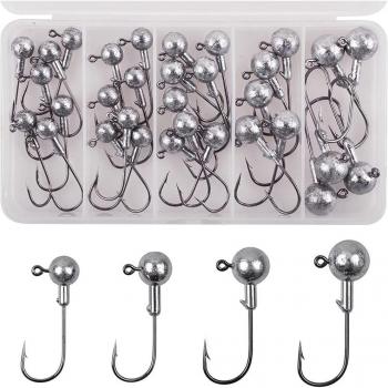 32Pcs Crank Jig Head Hook Set