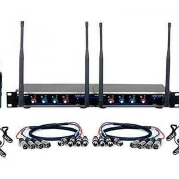 VocoPro Digital-Play-8 Eight-Channel UHF Digital Headset and Lapel Mic System