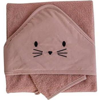 Sortie de bain et gant Terracotta DOMIVA