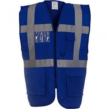 YOKO High-Visibility Executive Waistcoat Size S Royal Blue