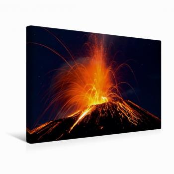 CALVENDO Premium Textil-Leinwand 45 x 30 cm Quer-Format Vulkane: Magma, Lava, Eruptionen, Leinwanddruck von Marc Szeglat