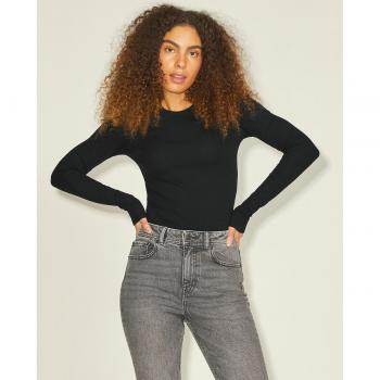 Manga Larga Camiseta JJXX Freya Rib Negra