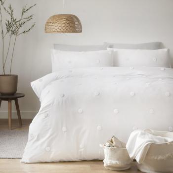 Dot Garden White Duvet Cover Set
