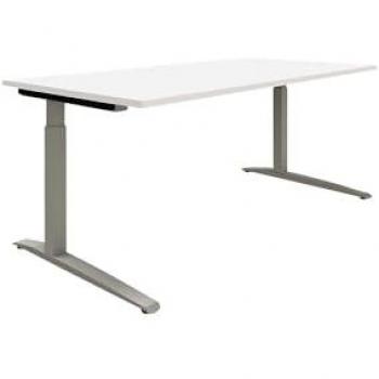 Scrivania Eurokraft Pro P12 Bianco/Alusilber