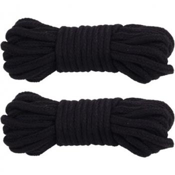 Wschic 2-Pack Soft Cotton Braided Rope, 32 Feet Multi-Functional Natural Durable