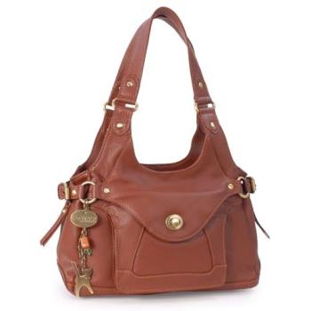 Catwalk Roxanna Medium Tan Leather Shoulder Bag