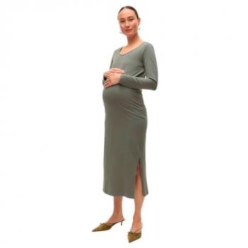 Robe de Grossesse Jersey Kaki-Vert XL