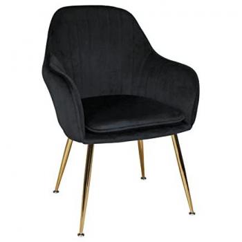 Sedia da pranzo in velluto poltroncina vintage mod. Celine Colore: Nero SDPL10CEPD