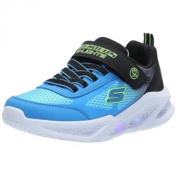 Basket enfant Skechers Meteor-Lights Krendox noir/bleu avec éclairage LED