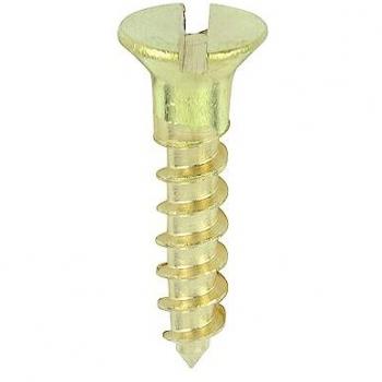 Timco 00834CBS Solid Brass Timber Slot Counter‑Sunk Screws 8 × 3/4 (Box of 200)