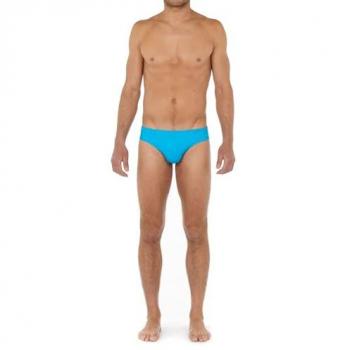HOM Badehose mit Label-Patch Modell 'SEA LIFE' in Tuerkis, Größe M - men - Tuerkis - M
