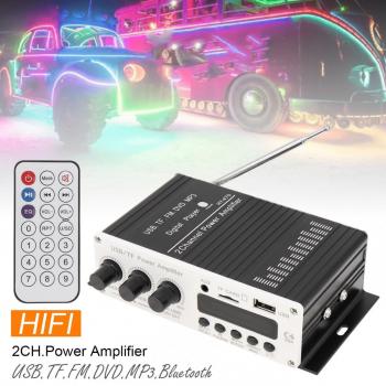 2 x 20W HI-FI Bluetooth-Compatible Car Amplifier with FM Radio