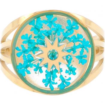Anillo Turquesa Oro Cléopatra en Acero 15 mm