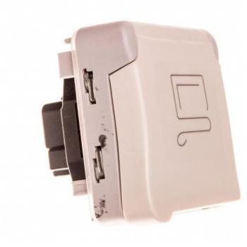 Dual-Pole Legrand 069623 White Plexo Electrical Receptacle – 16A/250V