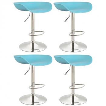 Bar Blu 4‑Sgabello – Cromo & Plastica