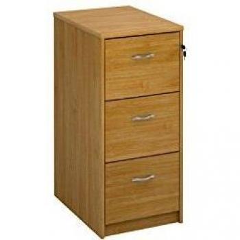 Deluxe Executive Lockable Filing Cabinet with 3 Drawers (Oak)