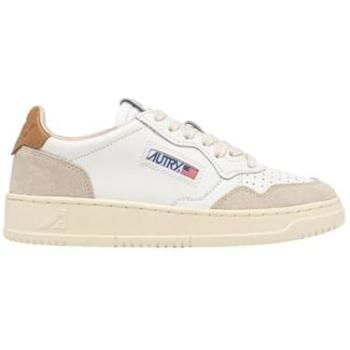 Autry Low-Top Sneaker – Weißes Leder mit beigestopftem Suede – Größe 36 (EU) – Grau, Damen