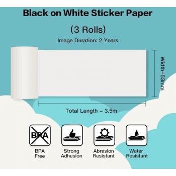 Phomemo M02/M02 Pro/M02S White Glitter Thermal Paper
