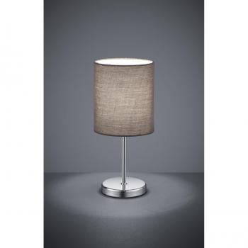 Trio Lighting Jerry Tischlampe Chrom grau Ø13 cm