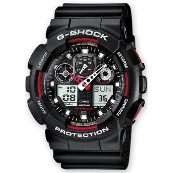 Mens Casio 'G-Shock' Black Plastic/Resin Quartz Chronograph Watch