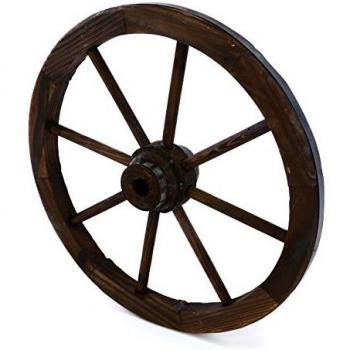 Dekorad Holzrad Ø 50 cm Farbe braun Speichenrad Wagenrad Gartendeko Ladendeko