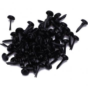 50pcs Decorative Round Nails with Double Foot and Electroplating