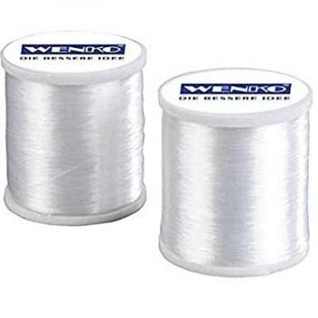WENKO Transparentes Garn 2‑Pack Polyamid 200m