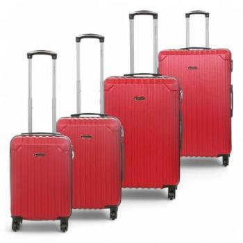 Infinity Red GlidePro 8‑Wheel Carry‑On Luggage