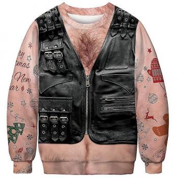 Sweat-shirt Moche de Noël 3D Unisexe Taille E L