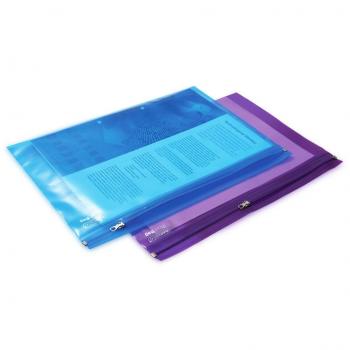 Rapesco Zippi Bags - A4+ With Metal Zip Closure, Pack of 25