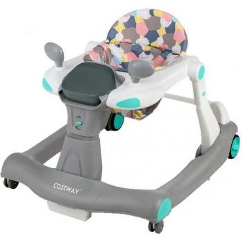 Costway klappbarer Lauflernwagen 2 in 1, grau