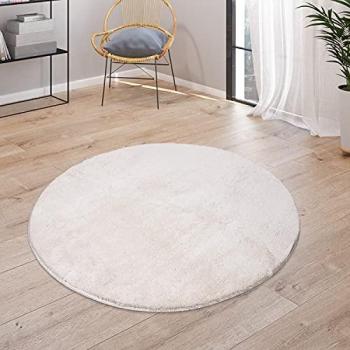 Pavimento Peloso Beige Circolare 80 cm – Accogliente Lounge