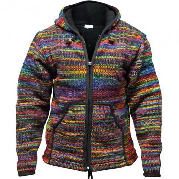 Unique Retro Men's Camouflage Knit Hoodie - Color Mixing Autumn Winter Casual Plus Size S-4XL