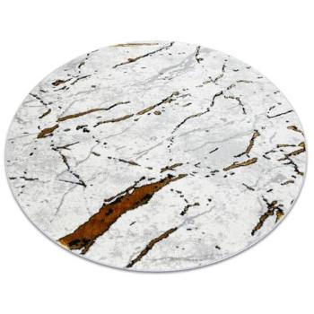 White & Gold Allure Round Rug – 100 cm