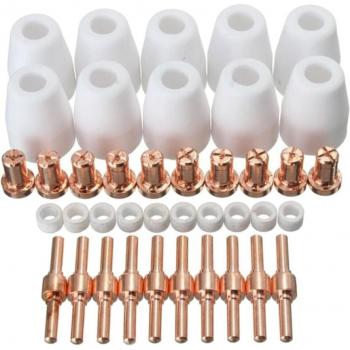 40pcs Plasma Cutter Nozzle Tip Consumables 0-40A