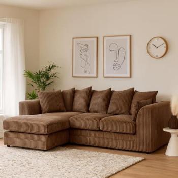 Chocolate Lennox Corner Couch – Left Hand Facing