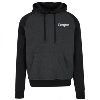 Hoodie Mister Tee EMB Raglan Schwarzer Herrenpullover