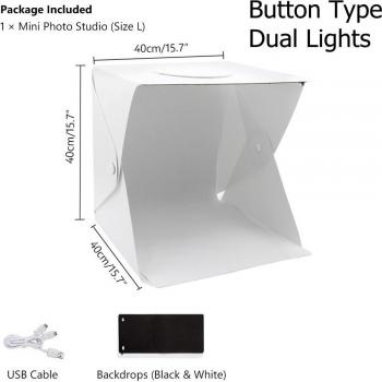 Folding LED Lightbox for Photography 20cm 30cm 40cm