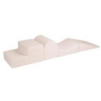 Jardín Infantil Terciopelo Blanco 195x45 cm