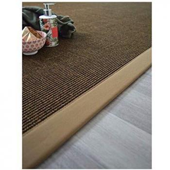 Decoweb Tapis Sisal Yucatan Cacao - Ganse Chocolat au Lait - 200 x 290 cm