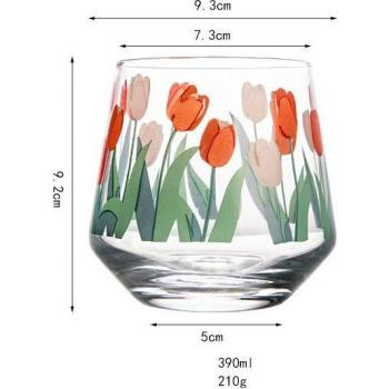 Heat-Resistant Tulip Flower Drinking Cup - 390ML