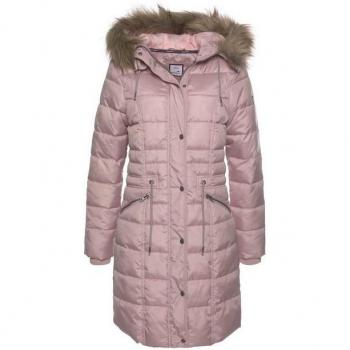 KangaROOS Steppjacke mit Kapuze, figurbetonter Schnitt, Reißverschlusstaschen