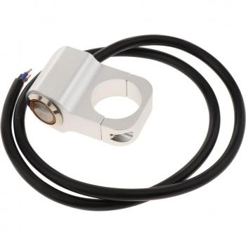12V Motorrad ATV 1 Zoll Lenker Scheinwerfer Nebel Stelle Licht mit Wasserdichtem Schalter - Chrom