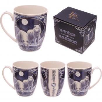Winterkrieger Wolf Tasse von Lisa Parker