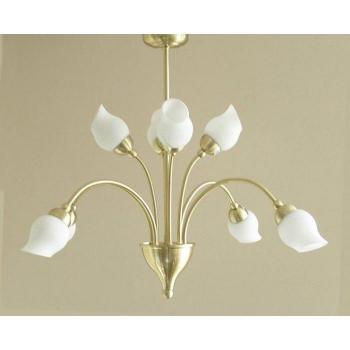 Diyas - Inspired Clearance - Rimini Pendant 8 Light G9 Satin Brass