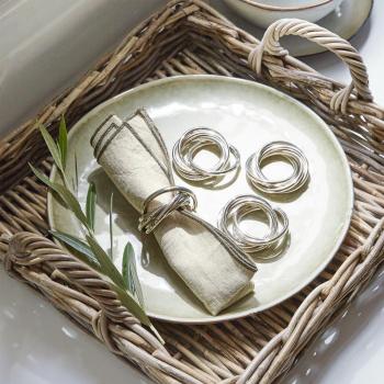 Ensemble de 4 ronds de serviettes Limche