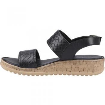 Hush Puppies Ebony Leder-Sandalen für Damen, weit geschnitten