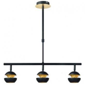 Fabrilamp Beethoven Linea Sospensione 3 Faretti Nero Oro