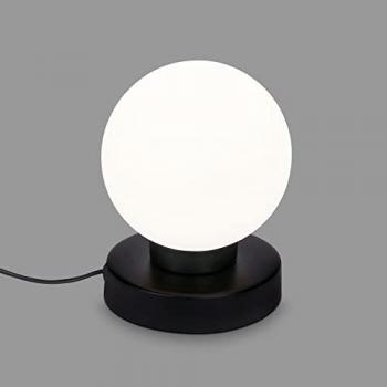 Briloner Leuchten PULU Tischlampe – 25 W, dimmbar, metallisch-glass, Ø 12,6 cm