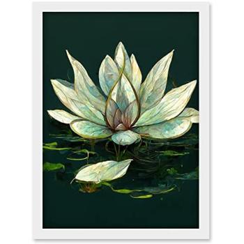 Serene Lily Bloom A4 Framed Wall Art